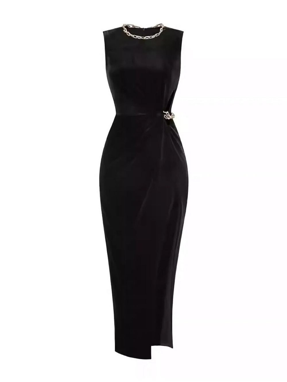 Elegant Black Evening Gown with Cutouts